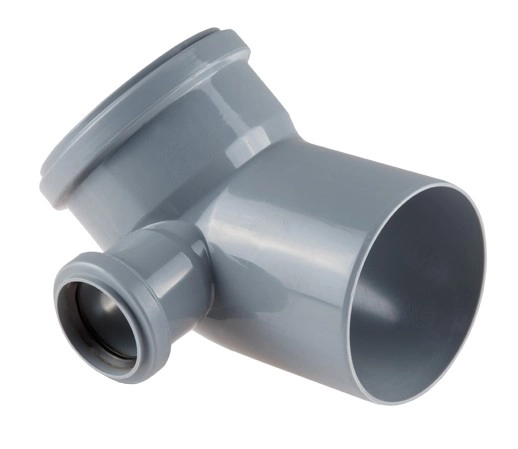 Отвод ПП 110/45° левое 50 для внутренней канализации в Бресте
