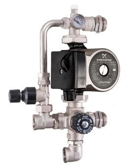 Hасосно-смесительный узел Barberi с насосом Grundfos UPSO 25-65 с перепуском,  Kv=3,5  T = 30-60° C 18B040N10 в Бресте