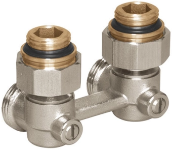 Кран нижнего подключения радиторов угловой 1/2"*3/4" Honeywell в Бресте